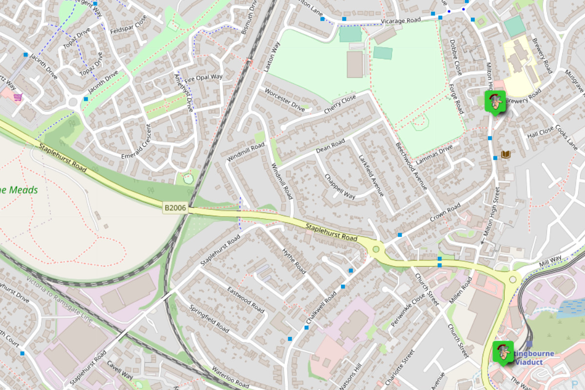 Map of Milton Regis and North Sittingbourne