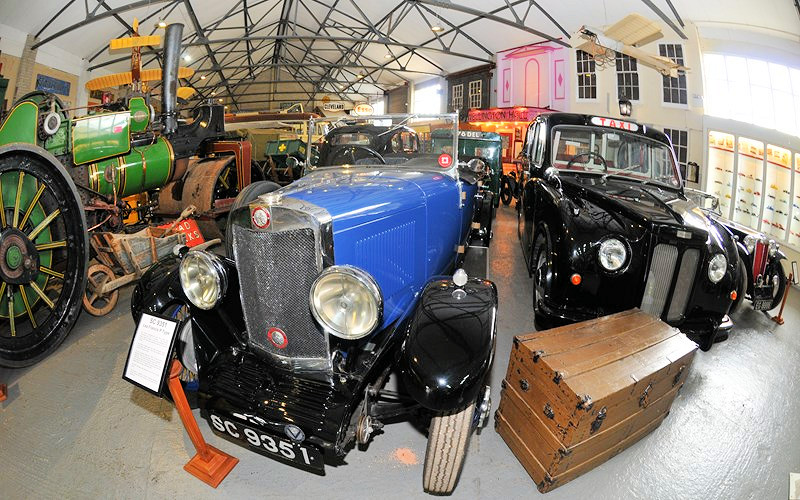 Main display hall at Dover Transport Museum